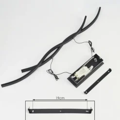 Suspension Eaglesham LED Noir, 1 lumière