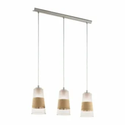 Suspension Eglo BURNHAM Nickel mat, 3 lumières