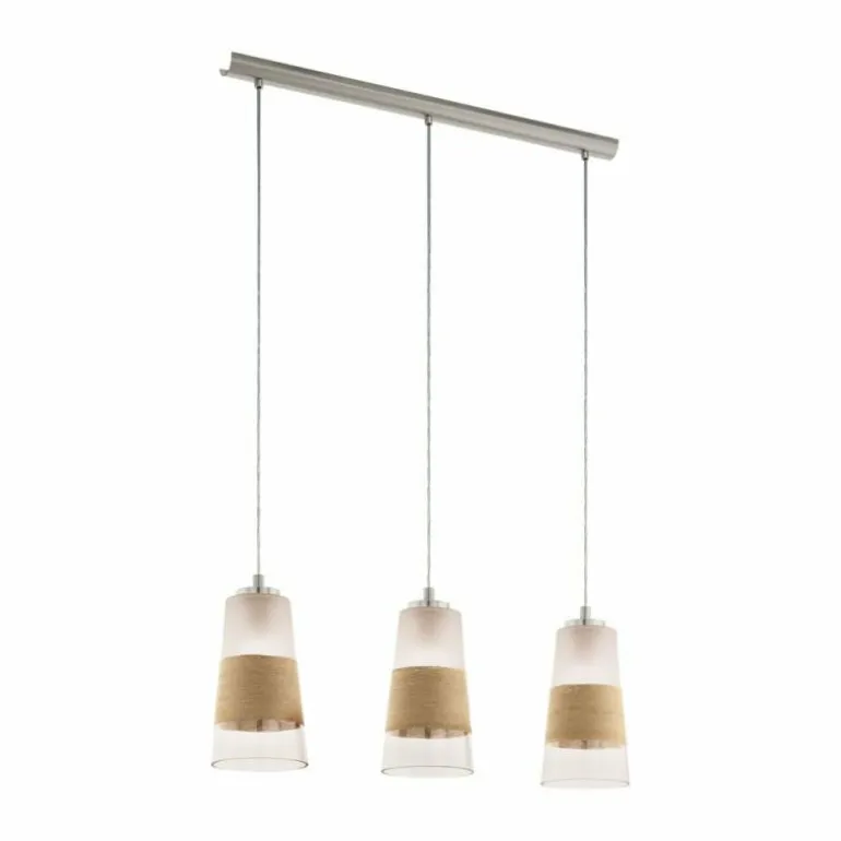 Suspension Eglo BURNHAM Nickel mat, 3 lumières