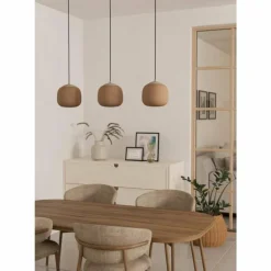 Suspension Eglo COMINIO Taupe, 3 lumières
