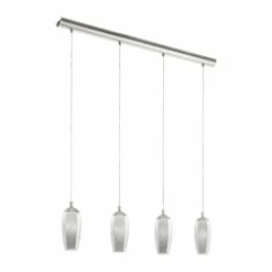 Suspension Eglo FARSALA LED Nickel mat, 4 lumières