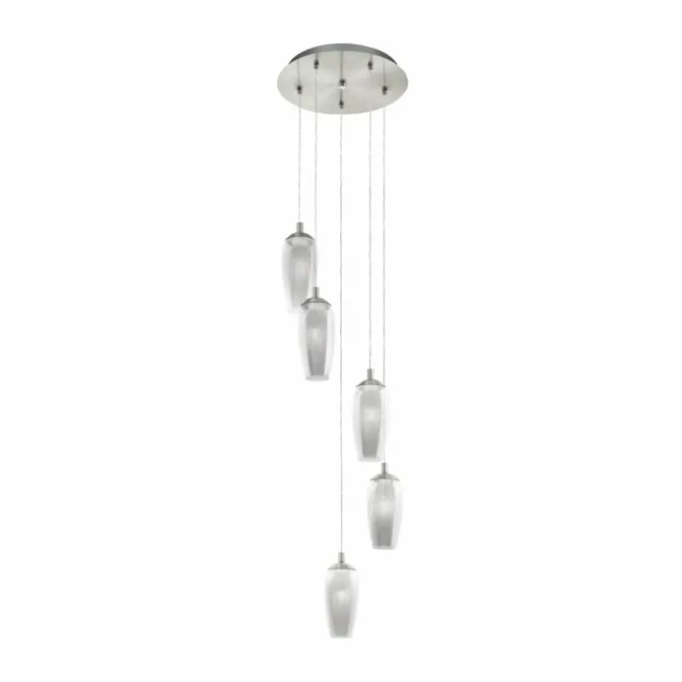 Suspension Eglo FARSALA LED Nickel mat, 5 lumières