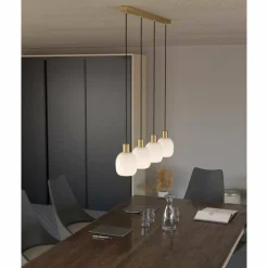 Suspension Eglo MANZANARES Or, Laiton, 4 lumières