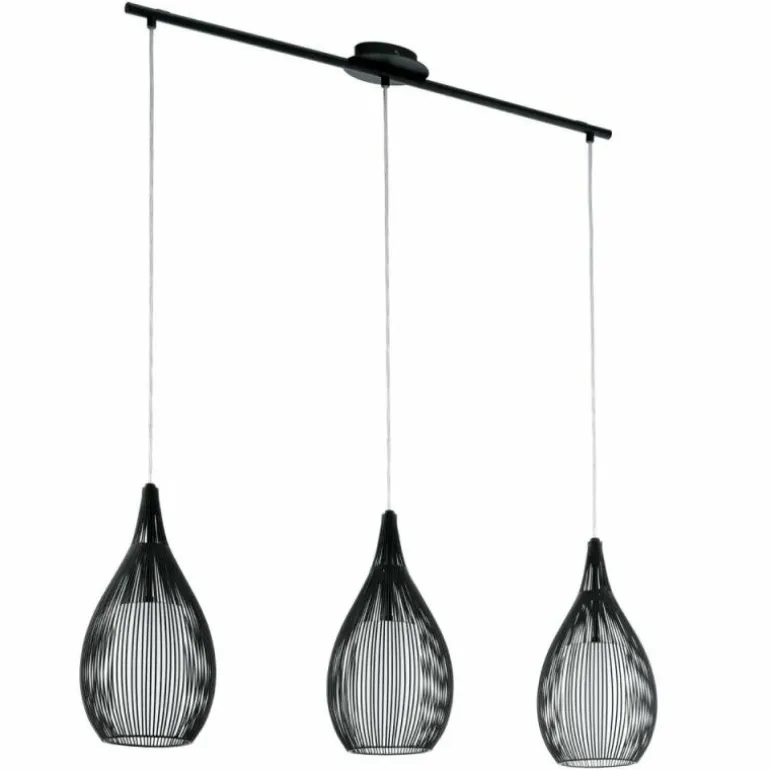 Suspension Eglo RAZONI Noir, 3 lumières