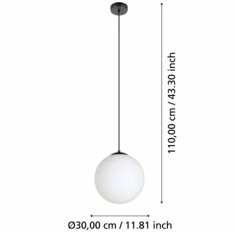 Suspension Eglo RONDO Noir, 1 lumière