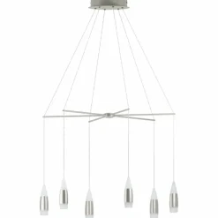 Suspension Eglo SANTIGA LED Nickel mat, 12 lumières