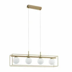 Suspension Eglo VALLASPRA Champagne, 4 lumières