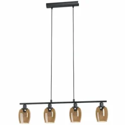 Suspension Eglo ZABALEA Noir, 4 lumières