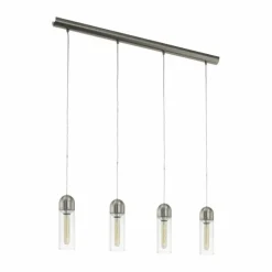 Suspension Eglo ZACHARO LED Nickel mat, 4 lumières