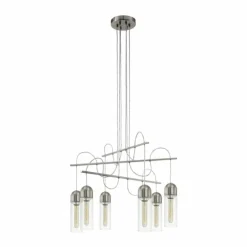 Suspension Eglo ZACHARO LED Nickel mat, 6 lumières