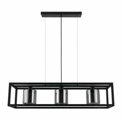 Suspension Eglo-Leuchten BRISLING Noir, 3 lumières
