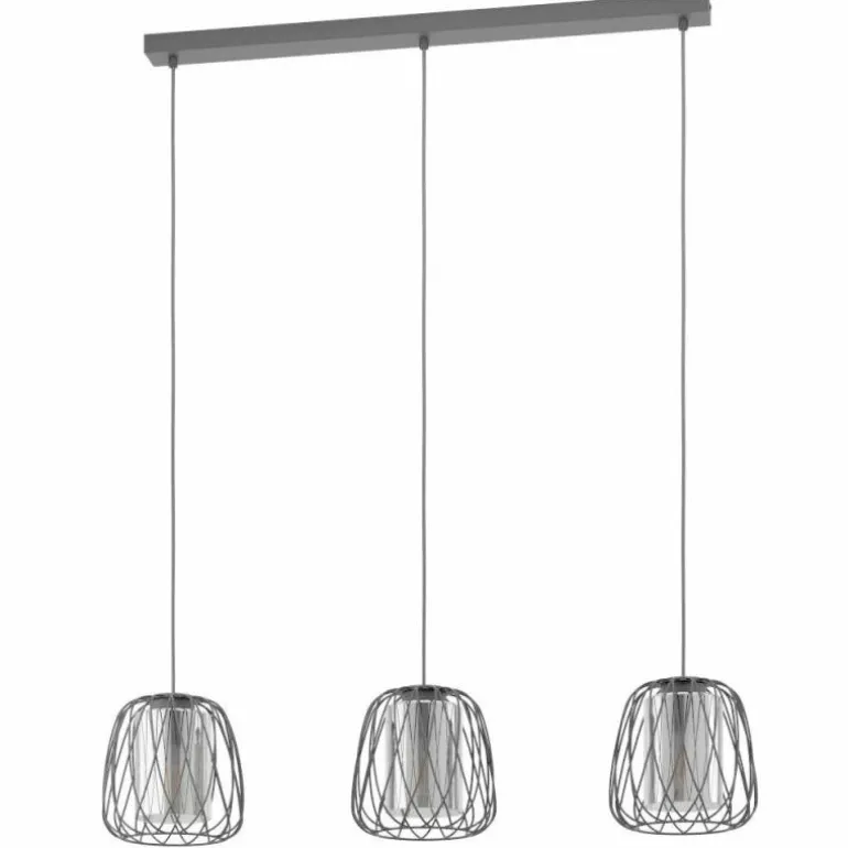 Suspension Eglo-Leuchten FLORESTA Noir, 3 lumières