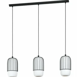 Suspension Eglo-Leuchten MULEGES Noir, 3 lumières