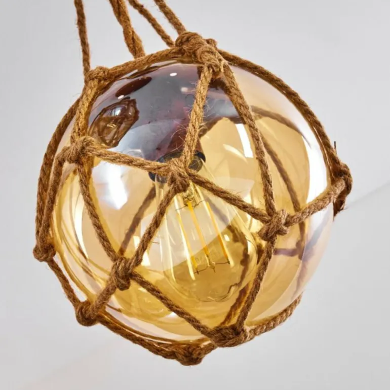 Suspension Eslov Brun, Rouille, 3 lumières