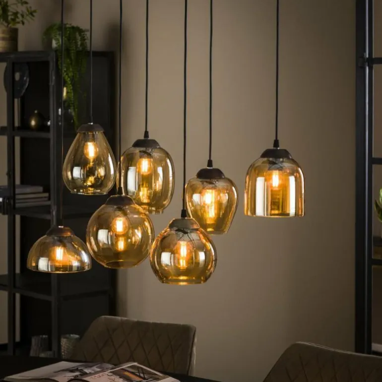 Suspension Espriella Argent Oxydé, 7 lumières