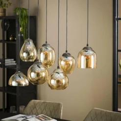 Suspension Espriella Argent Oxydé, 7 lumières