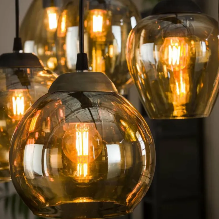 Suspension Espriella Argent Oxydé, 7 lumières