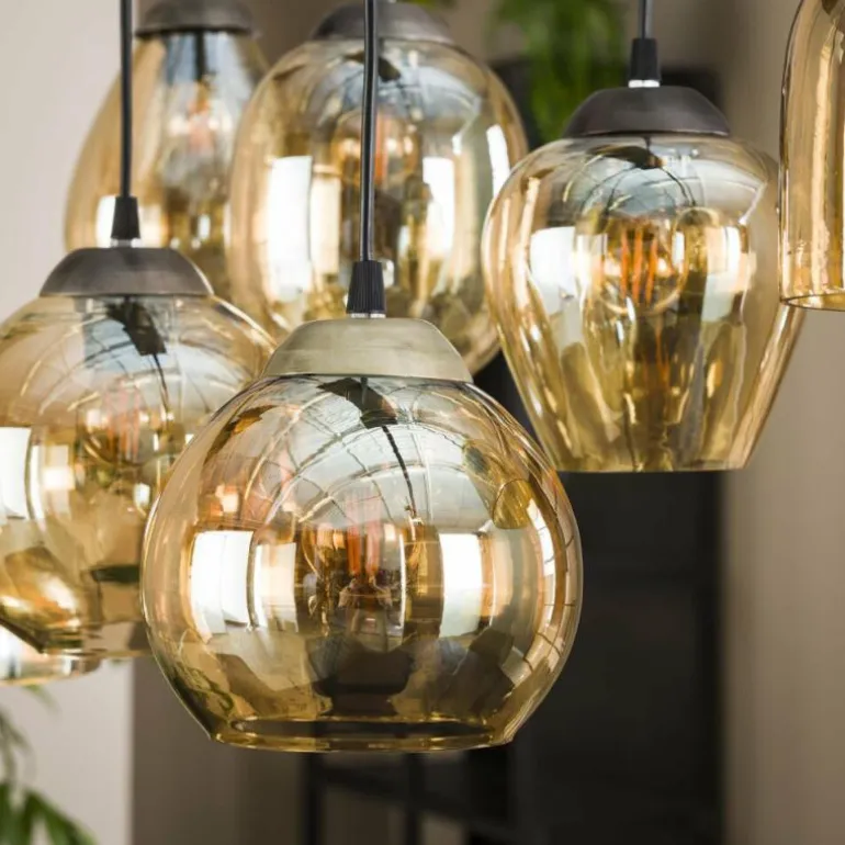 Suspension Espriella Argent Oxydé, 7 lumières