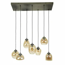 Suspension Espriella Argent Oxydé, 7 lumières
