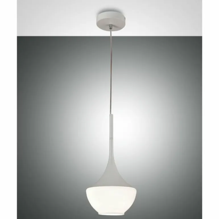 Suspension Fabas Luce Apollo Blanc, 1 lumière
