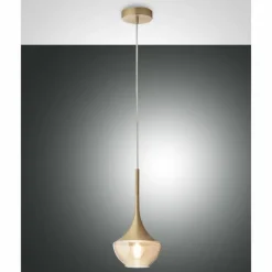 Suspension Fabas Luce Apollo Laiton, 1 lumière