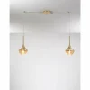 Suspension Fabas Luce Apollo Laiton, 2 lumières