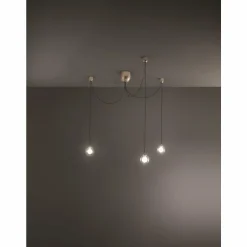 Suspension Fabas Luce Blog LED Or, Noir, 1 lumière