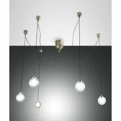 Suspension Fabas Luce Blog LED Or, Noir, 1 lumière