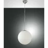 Suspension Fabas Luce BONG Nickel mat, 1 lumière