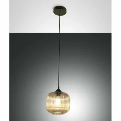 Suspension Fabas Luce Dock Noir, 1 lumière