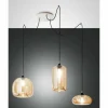 Suspension Fabas Luce Fiona Blanc, 3 lumières