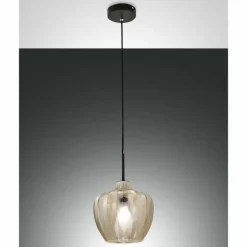 Suspension Fabas Luce Gallura Noir, 1 lumière