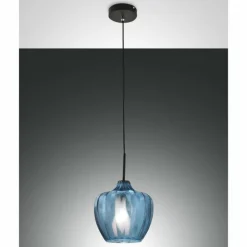 Suspension Fabas Luce Gallura Noir, 1 lumière