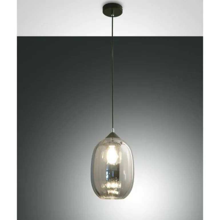 Suspension Fabas Luce Infinity Noir, 1 lumière