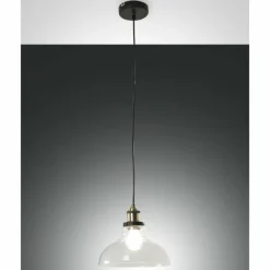 Suspension Fabas Luce Olos Noir, 1 lumière