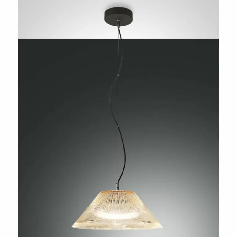 Suspension Fabas Luce Salento Noir, 1 lumière