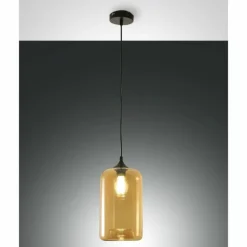 Suspension Fabas Luce Silo Noir, 1 lumière