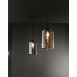 Suspension Fabas Luce Silo Noir, 1 lumière