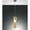 Suspension Fabas Luce Sintesi Nickel brillant, 1 lumière