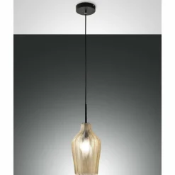 Suspension Fabas Luce Stintino Noir, 1 lumière