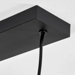 Suspension Fessade Noir, 4 lumières