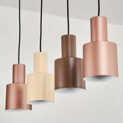 Suspension Fessade Noir, 4 lumières