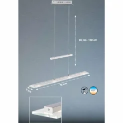 Suspension Fischer & Honsel Tenso TW LED Nickel mat, 4 lumières