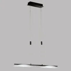 Suspension Fischer & Honsel Kop LED Noir, 2 lumières