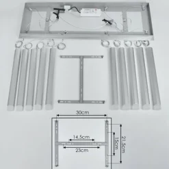 Suspension Freshwater LED Aluminium, 10 lumières