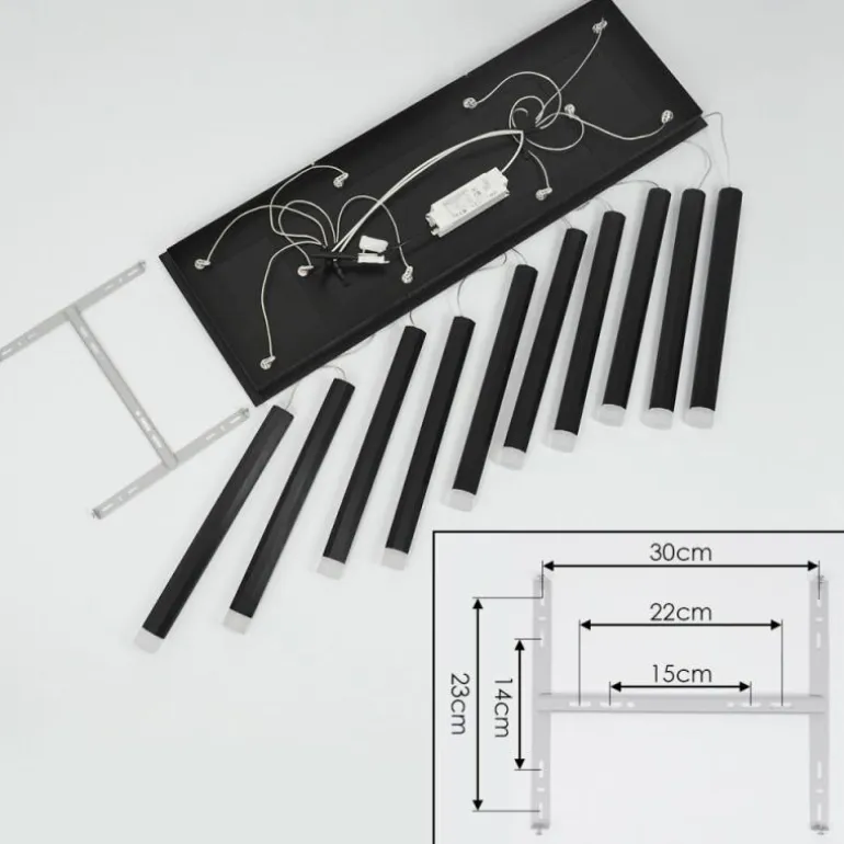 Suspension Freshwater LED Noir, 10 lumières