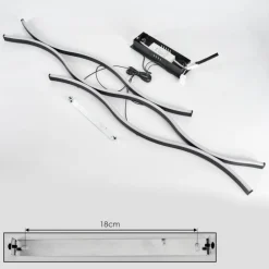 Suspension Fuliola LED Noir, 1 lumière