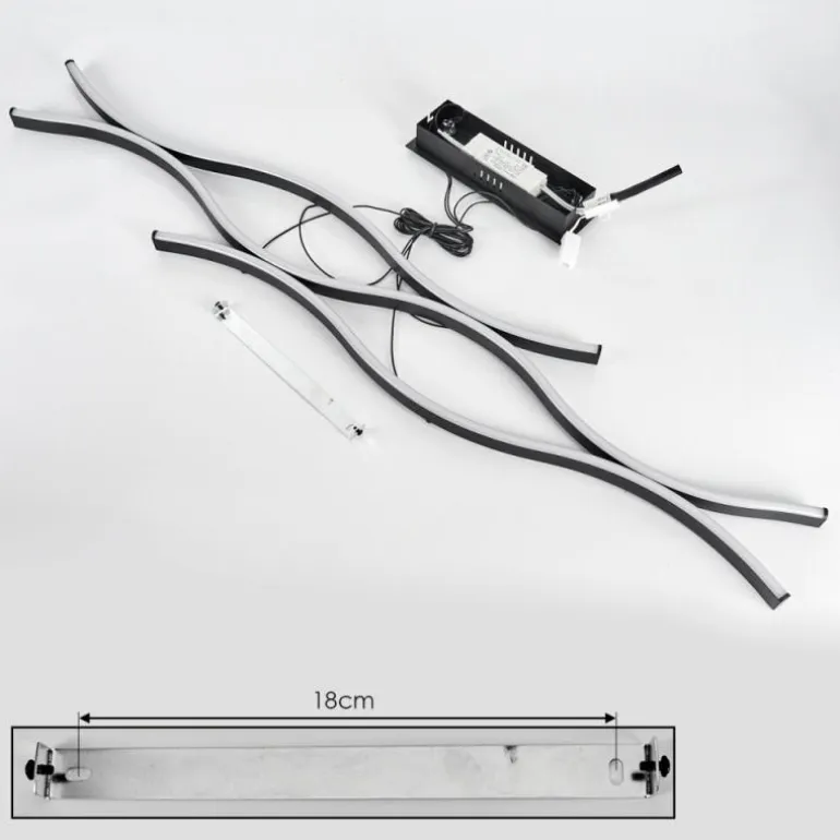 Suspension Fuliola LED Noir, 1 lumière