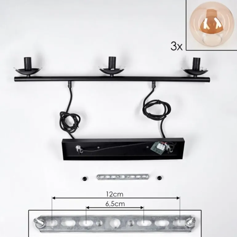 Suspension Gastor Ambre, 3 lumières