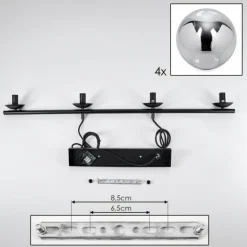 Suspension Gastor Fumé, 4 lumières